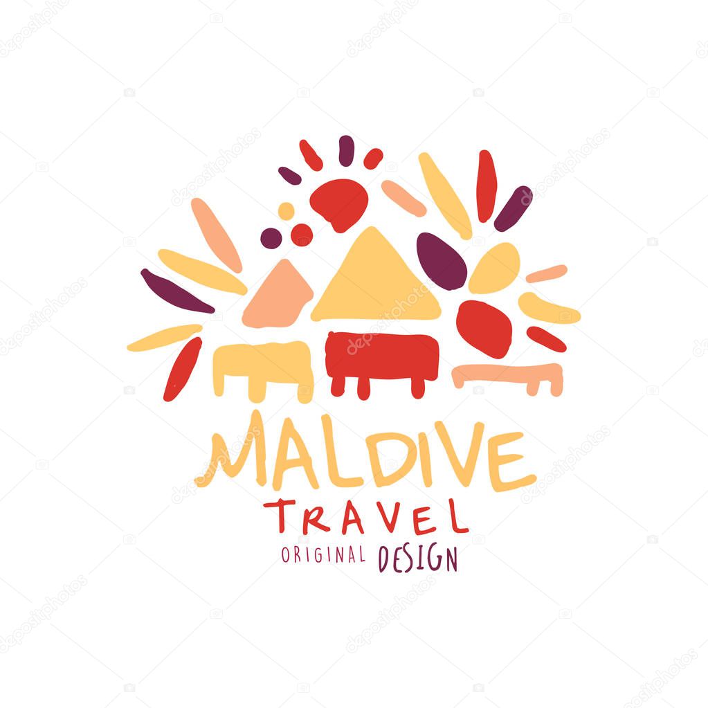 Travel to Maldive logo design for travel agency