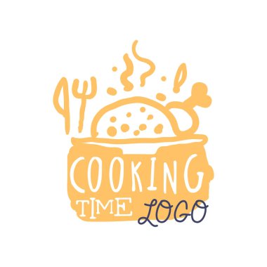 El yapımı logo soyut sıcak tabak ve çatal bıçak takımı ile pişirme