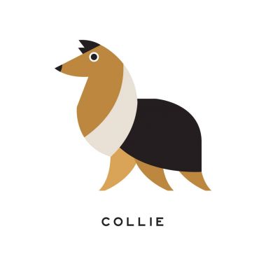 Çizgi film üç renkli kömür ocağı karakter simgesi