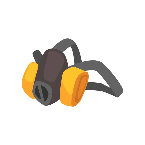 Cartoon miner s protective dust mask — Stock Vector