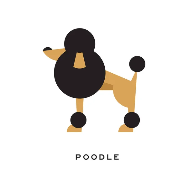 Ilustração vetorial do ícone de personagem poodle dos desenhos animados — Vetor de Stock