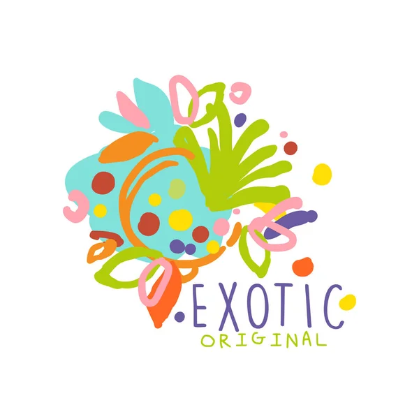 Projeto de logotipo exótico scribble brilhante para agência de turismo — Vetor de Stock