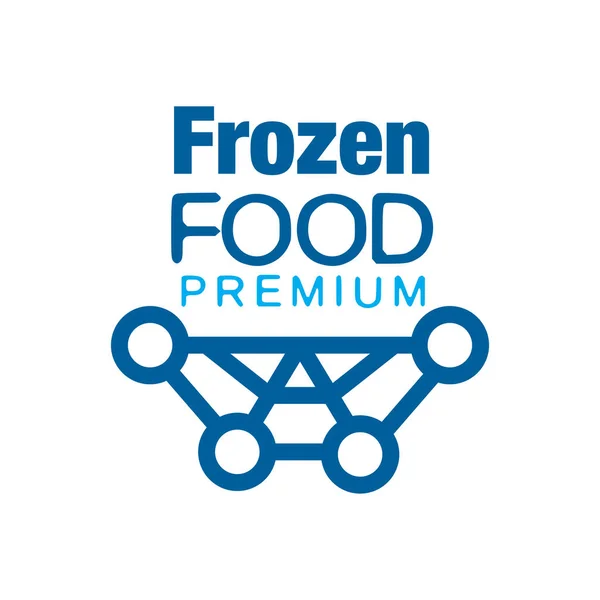 Frozen food premium, etichetta astratta per congelamento vettoriale Illustrazione — Vettoriale Stock