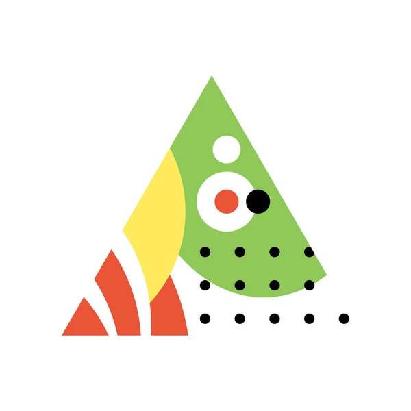 Textures géométriques modernes abstraites dans un triangle, un élément de logo, des couleurs et des formes tendances illustration vectorielle — Image vectorielle