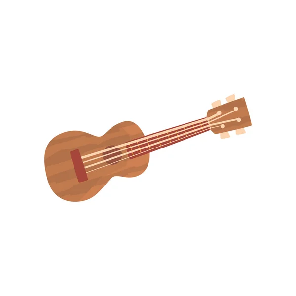 Ukulele gitara hawajska, krajowego instrumentu muzycznego kreskówka wektor ilustracja — Wektor stockowy