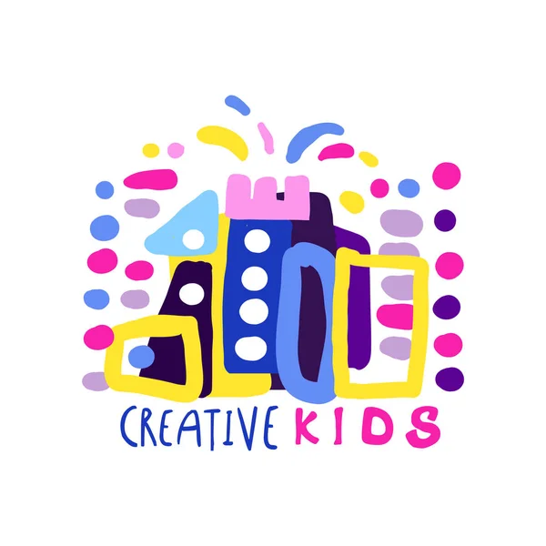 Plantilla de diseño de logotipo infantil creativo — Vector de stock