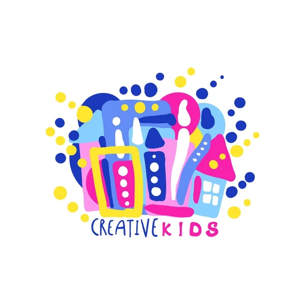 Diseño creativo del logotipo de los niños — Vector de stock