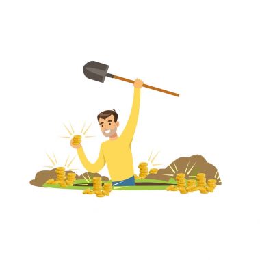 Hazine avcısı altın toprağa bulundu.