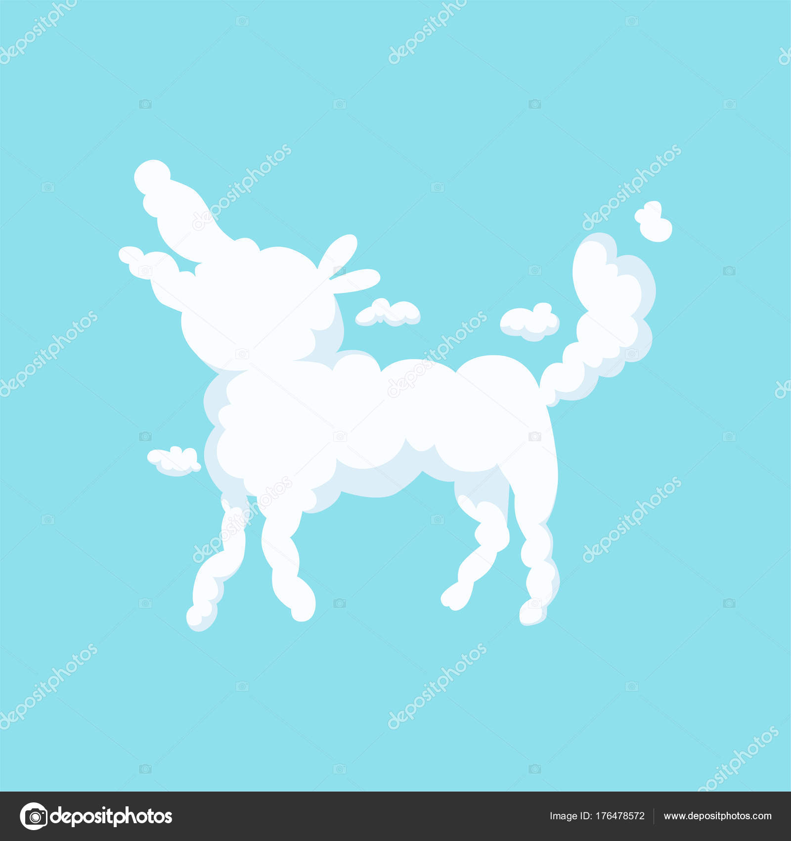 Birichino Nube In Forma Bizzarra Del Cane Fantasia Di