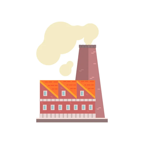 Elektriciteitscentrale of fabriek, textielfabriek Industriebouw vector illustratie — Stockvector