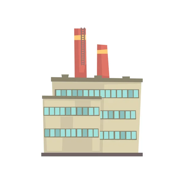 Industrielle Fertigung Gebäude Vektor Illustration — Stockvektor