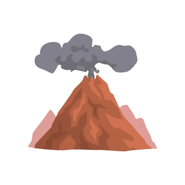 Volkan Erüpsiyonu toz bulutu vektör çizim ile — Stok Vektör