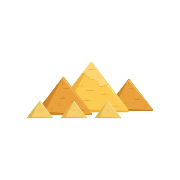 Egiziano grandi piramidi, attrazioni dell'Egitto vettoriale Illustrazione — Vettoriale Stock