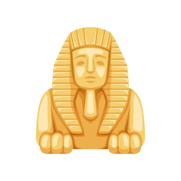 エジプト スフィンクス像、古代エジプトのベクトル図の記号 — ストックベクタ