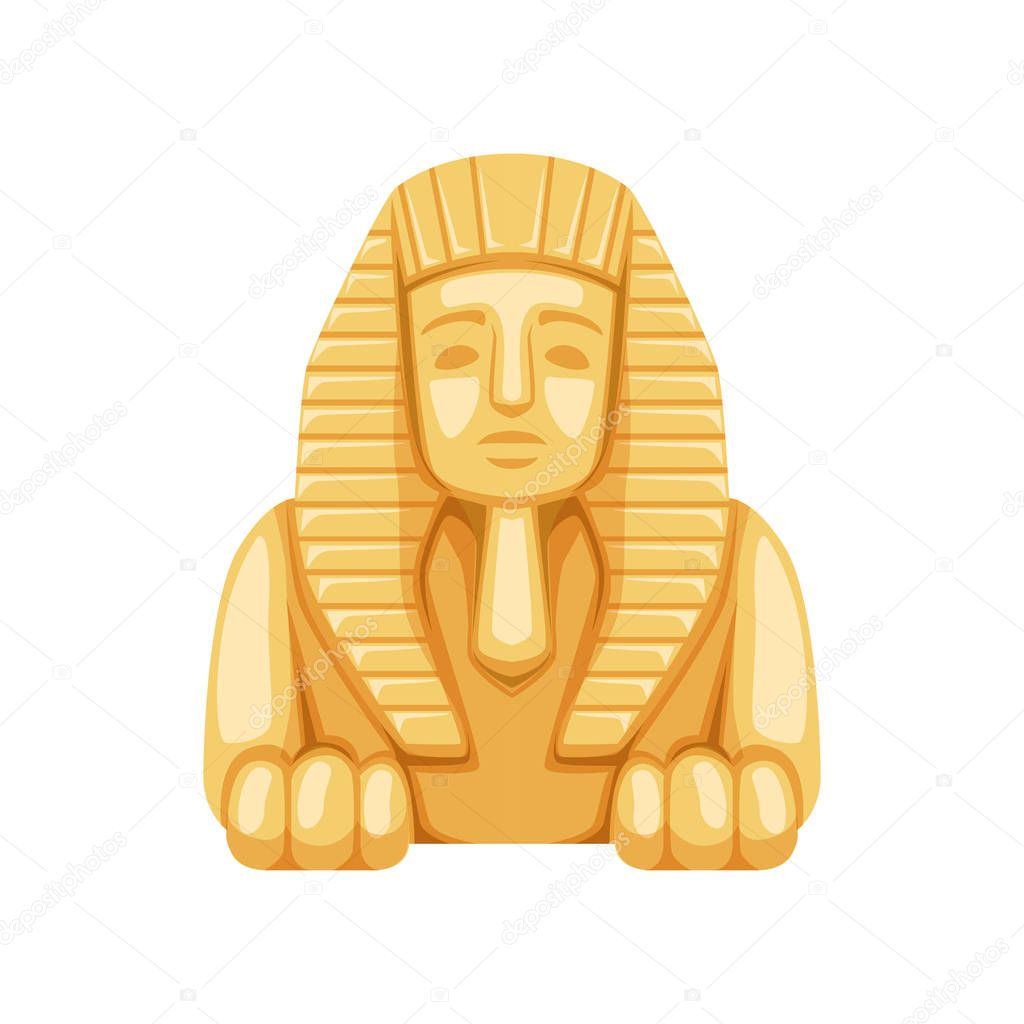 Egyptian Sphinx statue, symbol of ancient Egypt vector Illustration
