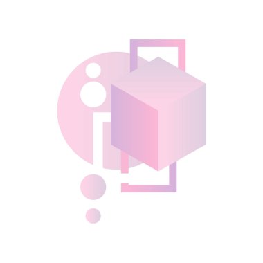 Degrade geometrik formlar, etiket, sunum, poster, afiş veya kartı, modern dekorasyon şekil ve resimler için renkli soyut tasarım illüstrasyon vektör