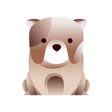 Fransız bulldog köpek, stilize geometrik hayvan düşük Poli tasarlamak vektör çizim