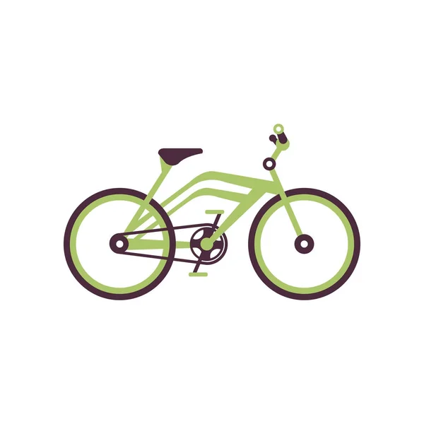 Green bike, modern bicycle vector Illustration — Stock Vector