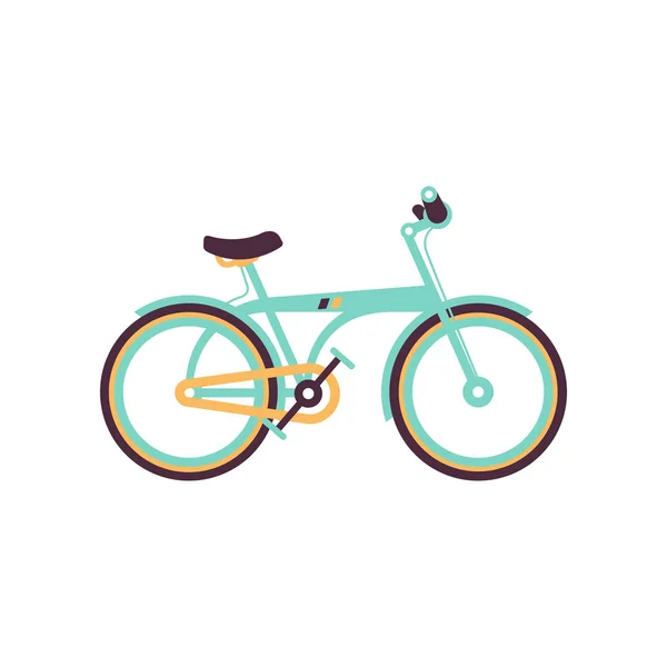 Light blue bike, modern bicycle vector Illustration — Stock Vector