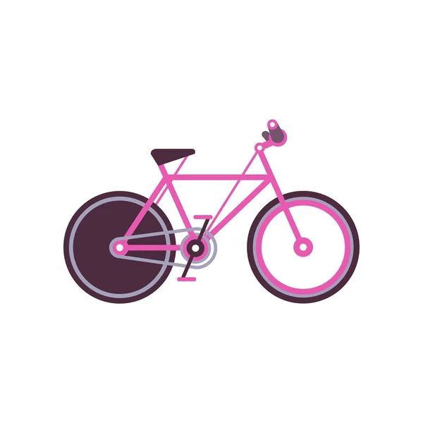 Pink touring bike, modern bicycle vector Illustration — Stock Vector