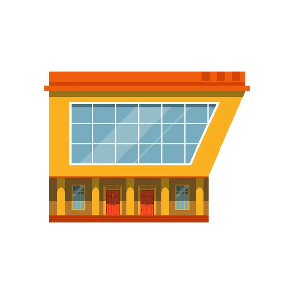 Store facade, exterior of market, modern building vector Illustration — Stock Vector