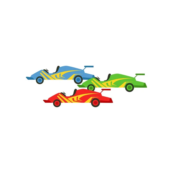 Motorsports race cars, Singapore Formula One race vector Illustration