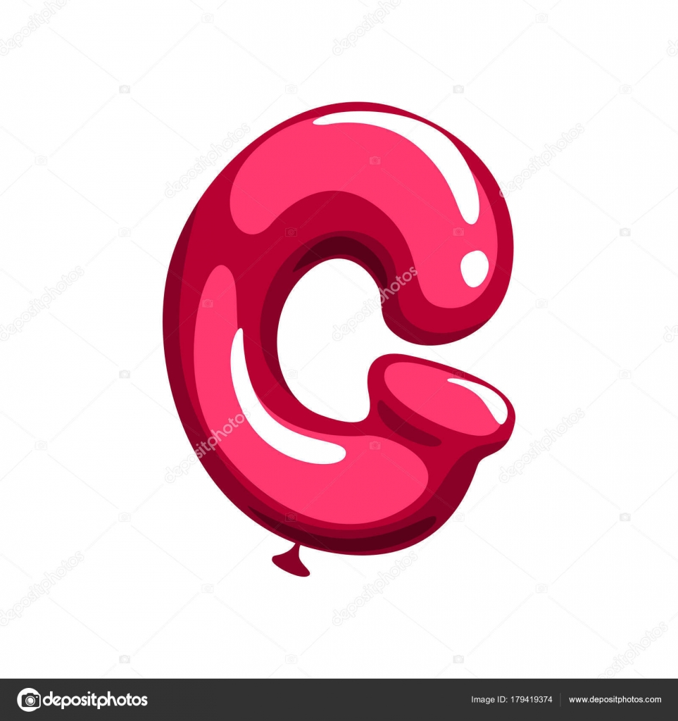 Letra Dibujos Animados Brillantes G En Forma De Globo Color