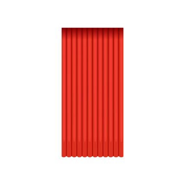 Vintage kırmızı ipek ya da kadife geri tiyatro perdesi tiyatro veya opera sahne için. Konser Salonu iç tasarım öğesi. Beyaz izole vektör.