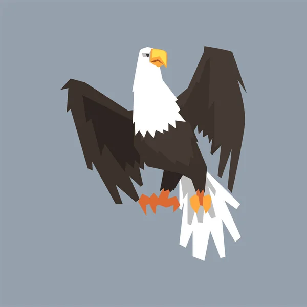North American Bald Eagle, symbol of USA vector illustration — Stock Vector