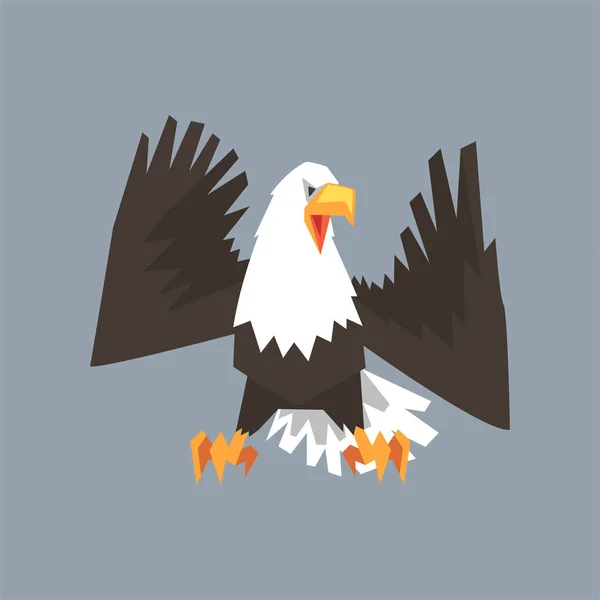 Aigle à tête blanche nord-américain, symbole de l'illustration vectorielle des États-Unis — Image vectorielle