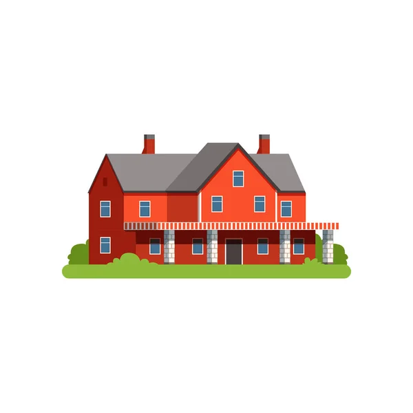 Casa de campo, vida rural objeto vector Ilustración — Vector de stock