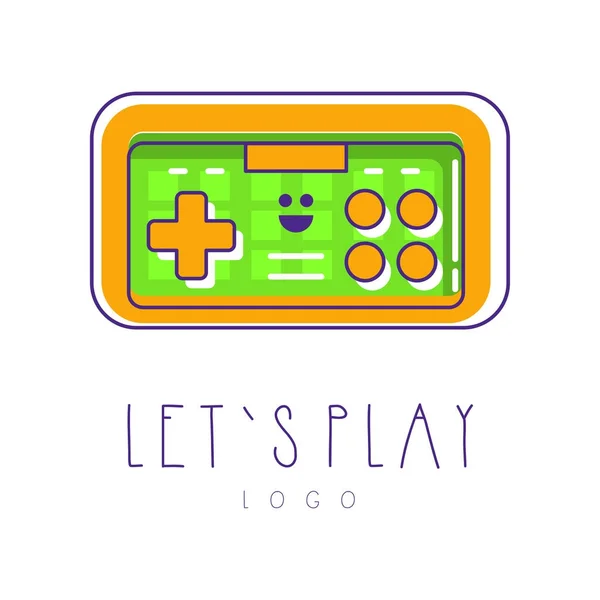 Bunte Ikone der Steuerknüppel für Videospiele. Retro-Gamepad. digitale Unterhaltung. Vektor-Designelement für Gerätespeicher, Logo, Website oder mobile App — Stockvektor