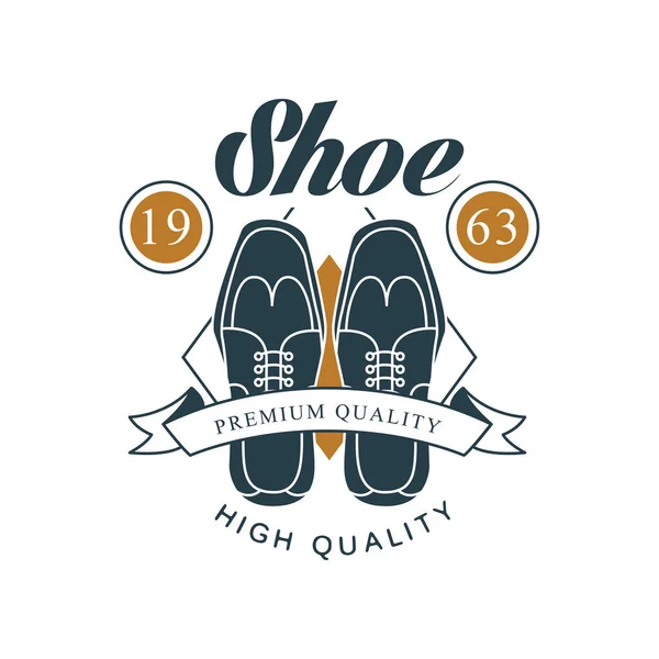 Toko sepatu, premium dan desain logo berkualitas tinggi, lencana vintage tahun 1963 untuk pembuat sepatu, toko sepatu dan vektor perbaikan sepatu Illustration - Stok Vektor
