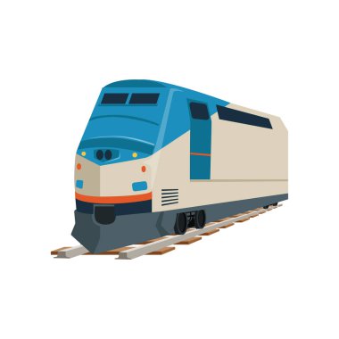 Hız modern tren lokomotif vektör çizim