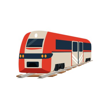 Demiryolu lokomotif veya yolcu araba vektör çizim