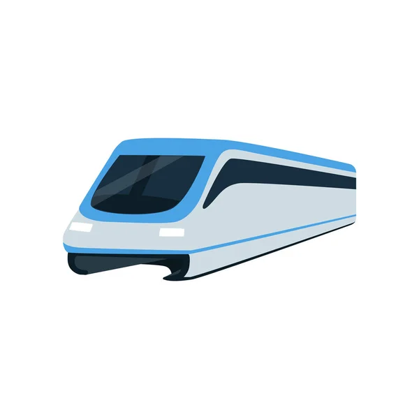 Super streamlined high speed train locomotive, passenger waggon vector Illustration — Stock Vector