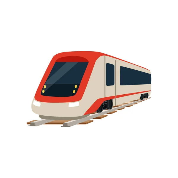 Ταχύτητα σύγχρονη υψηλής ταχύτητας σιδηροδρομικές τρένο ατμομηχανή διανυσματικά εικονογράφηση — Διανυσματικό Αρχείο