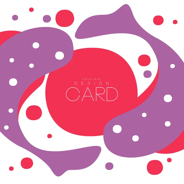 잉어 잉어 패턴, 아시아 아트 카드 원래 디자인, 장식 요소 다채로운 벡터 일러스트 레이 션 — 스톡 벡터