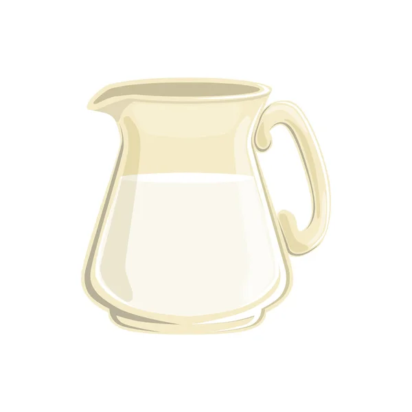 Glazen kan van melk vector illustratie — Stockvector
