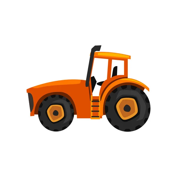 Tractor agricultural machinery, farm equipment vector Ilustração sobre fundo branco — Vetor de Stock