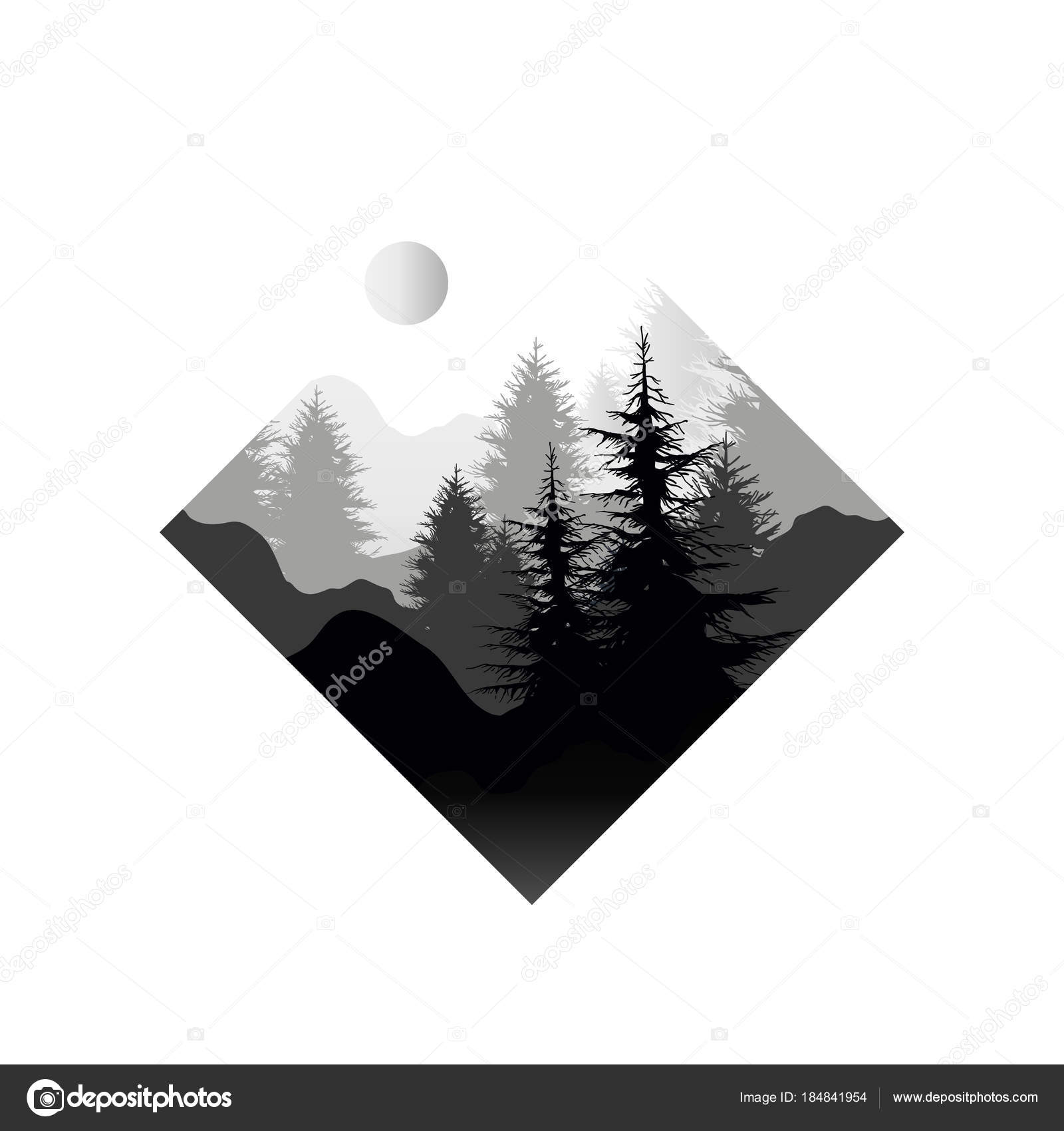 Free Free 56 Silhouette Mountain Scene Nature Svg SVG PNG EPS DXF File
