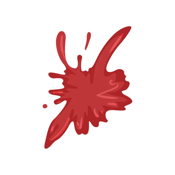 Blutspritzer, Spritzer roter Tintenvektorillustration auf weißem Hintergrund — Stockvektor