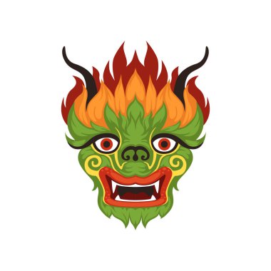 Chinese dragon face, colorful symbol of traditional Boat Festival vector Illustration on a white background vector Chinese dragon face, colorful symbol of traditional Boat Festival vector Illustration on a white background vector