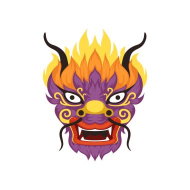 Dragon head, element of Chinese traditional Boat Festival vector Illustration on a white background vector Dragon head, element of Chinese traditional Boat Festival vector Illustration on a white background vector