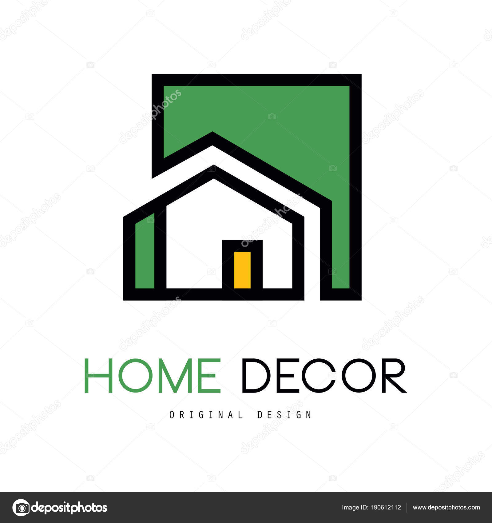 Geometric Vector Logo With Abstract Building Original