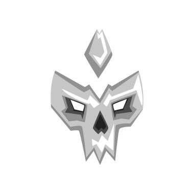 Beyaz bir arka plan üzerinde kahraman ya da kötü adam maskesi vektör çizim