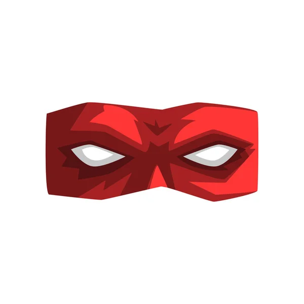 Kırmızı süper kahraman maske vektör çizim beyaz bir arka plan — Stok Vektör