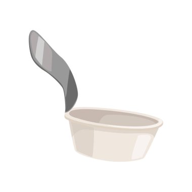 Kullanılan açık kalay, çöp kavramı, geri dönüşüm atık vektör çizim beyaz bir arka plan üzerinde kullanmak