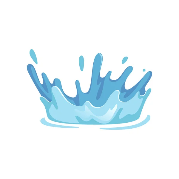 Splash of water vector Illustration sur fond blanc . — Image vectorielle