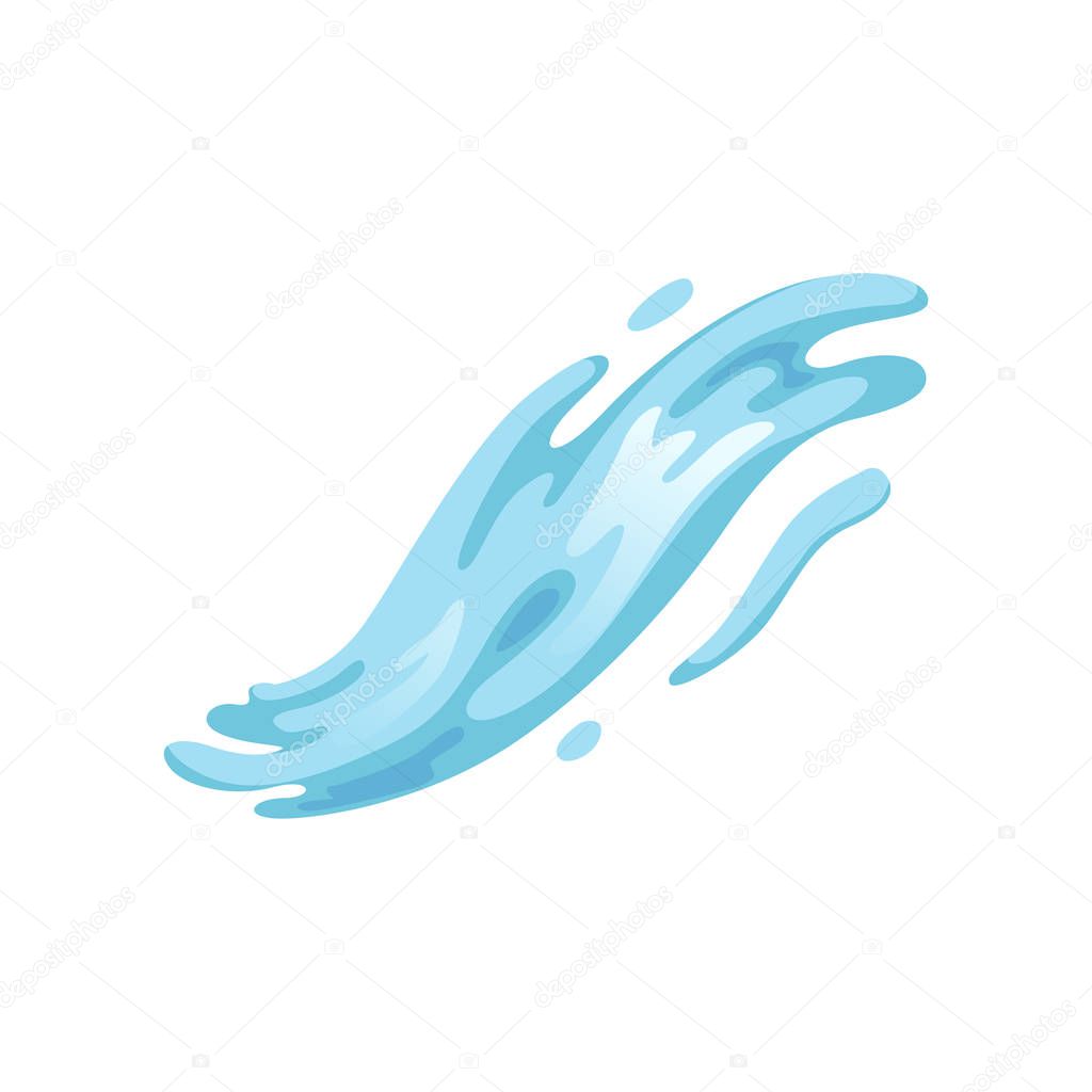 Sea or ocean wave, abstract water symbol vector Illustration isolated on a white background